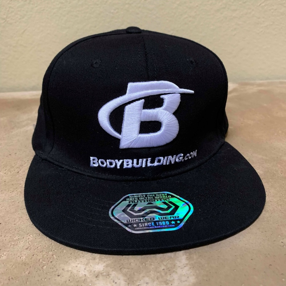 Bodybuilding.com Authentic Black Snapback Hat